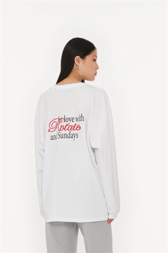 Rotate, Thin jersey longsleeve, Bright White